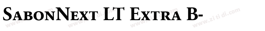 SabonNext LT Extra B字体转换